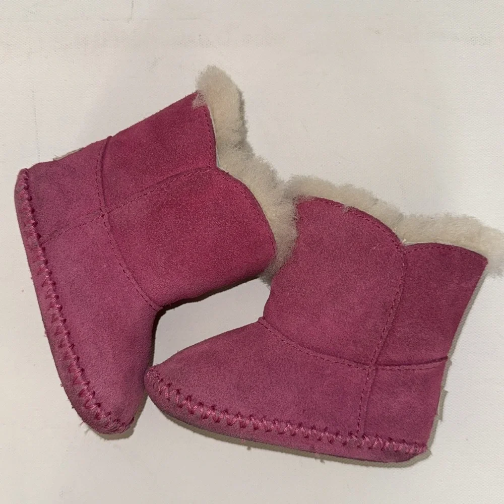* Ugg Pink Caden Infant Shearling Bootie